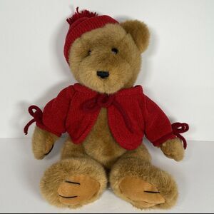 Dan Dee Collector's Choice 14" Brown Classic Teddy Bear Plush Red Hat & Jacket
